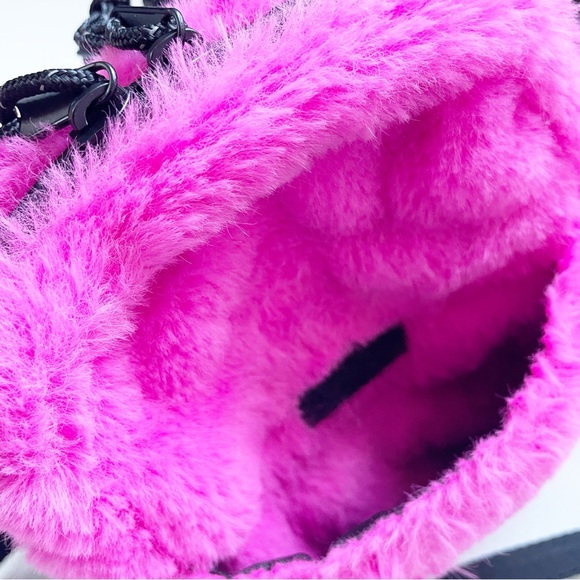 Opening Ceremony Faux Fur Mini Crossbody Hot Pink Bag - Picture 5 of 6